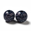 Independence Day Theme Printed Natural Wooden Beads WOOD-L020-B01-2