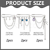 6Pcs 3 Stylesc Alloy Safety Pins JEWB-HY0001-66C-2