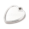 304 Stainless Steel Pendant Cabochon Settings STAS-Z204-04P-13-2