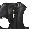 Natural Cultured Freshwater Pearl Beads Dangle Hoop Earrings EJEW-JE07253-2