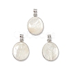 Natural White Shell Pendants BSHE-E029-01P-1