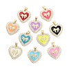 Rack Plating Brass Micro Pave Cubic Zirconia Pendants KK-Z064-05G-1