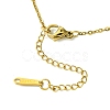 Ion Plating(IP) Rectangle with Initial Letter 304 Stainless Steel Pendant Necklace NJEW-R265-04G-L-4
