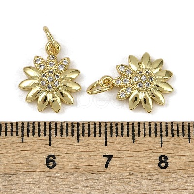 Brass Micro Pave Cubic Zirconia Pendants KK-I358-063G-A-1