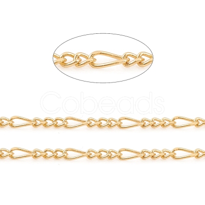 3.28 Feet Brass Figaro Chain X-CHC-G012-04G-1
