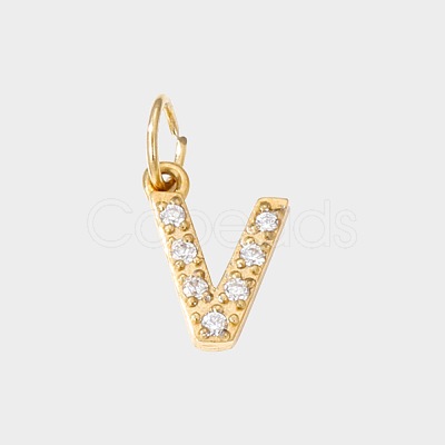 Stainless Steel Cubic Zirconia Pendants with Jump Rings X-FIND-PW0024-08V-1