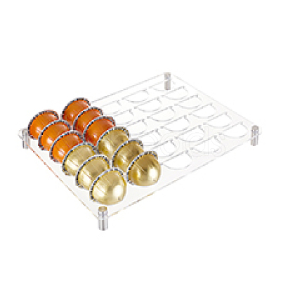30 Grids Transparent Acrylic Coffee Capsule Holder ODIS-WH0329-72-1
