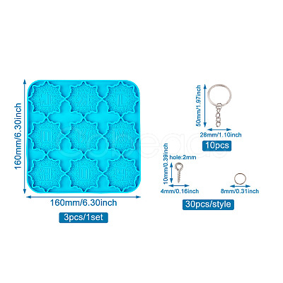 1 Set Square Silicone Molds DIY-TA0003-54-1