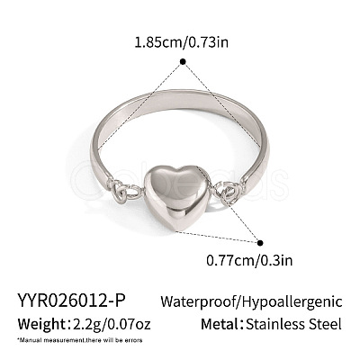 304 Stainless Steel Finger Rings for Women IM3958-3-1