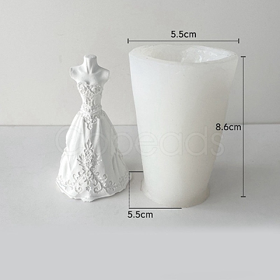 Goddess 3D Wedding Dress DIY Silicone Bust Portrait Candle Molds PW-WG63318-01-1