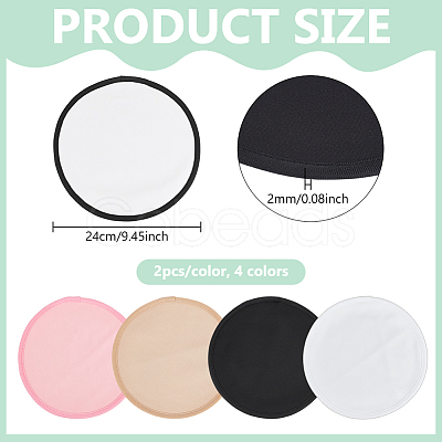 8Pcs 4 Colors Polyester Castor Oil Compress Pads for Breast DIY-BC0017-28-1