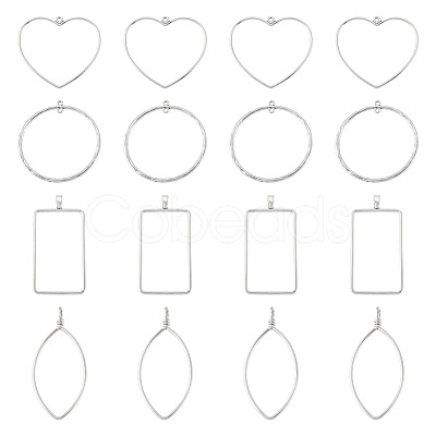 24Pcs 4 Styles Tibetan Style Alloy Connector Charms TIBEP-TA0001-45-1