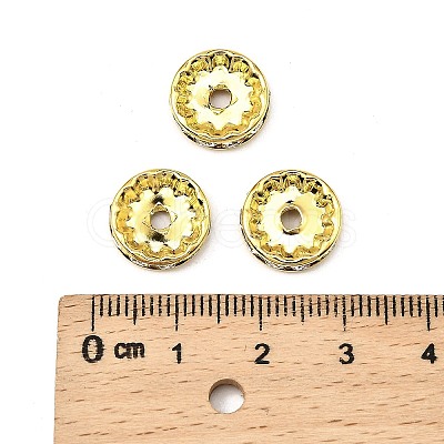 Brass Rhinestone Spacer Beads RB-A014-Z12mm-01G-1
