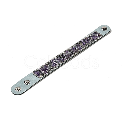 Faux Suede Snap Cord Bracelet BJEW-F428-10-1