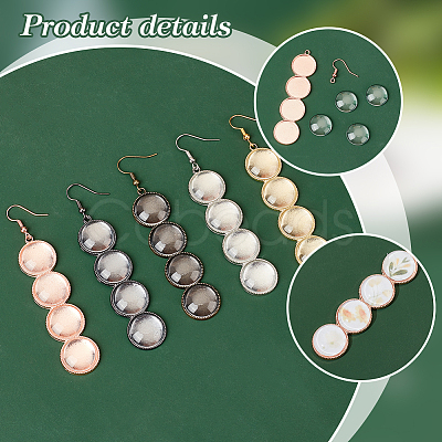 DIY Blank Dome Earring Making Kit DIY-PH0017-28-1