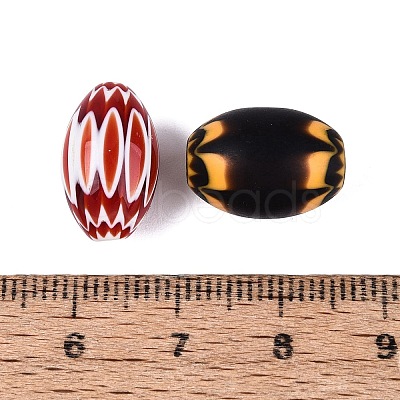 Handmade Millefiori Glass Barrel Beads LA-N002-05F-1