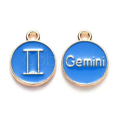 Alloy Enamel Pendants X-ENAM-S124-01B-02I-1