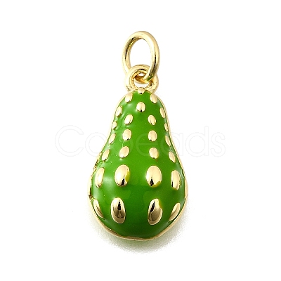 Brass Enamel Pendants KK-Z104-06G-07-1