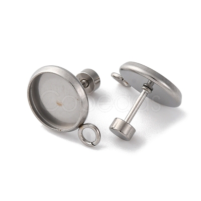 Non-Tarnish 304 Stainless Steel Stud Earring Finding STAS-WH0042-03P-NR-1