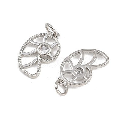 Brass Micro Pave Cubic Zirconia Pendants KK-A269-02A-P-1