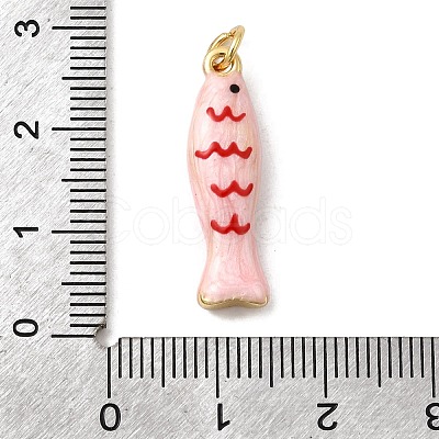 Brass Enamel Pendants KK-H092-08G-1