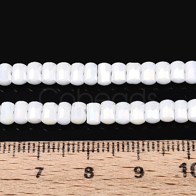 Electroplate Opaque Glass Beads Strands EGLA-N022-09A-C05-1