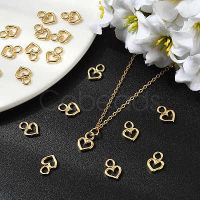 SHEGRACE Brass Heart Charms XGR0161G-100G-1