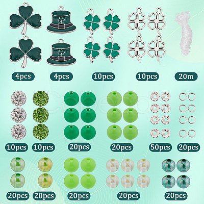 SUNNYCLUE DIY Saint Patrick's Day Bracelet Making Kit DIY-SC0023-38-1