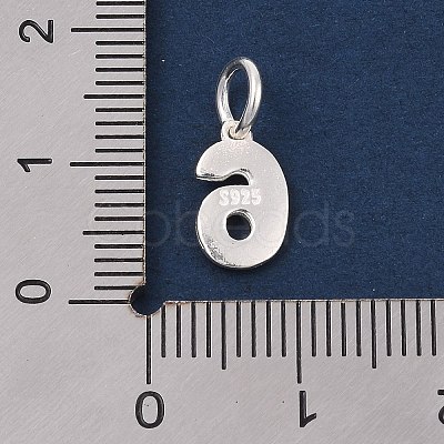 Number Series 925 Sterling Silver Charms STER-Q002-01G-1