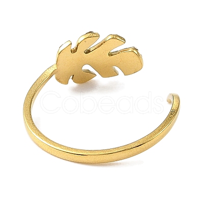 304 Stainless Steel Rhinestone Open Cuff Rings for Women RJEW-F166-24G-01-1