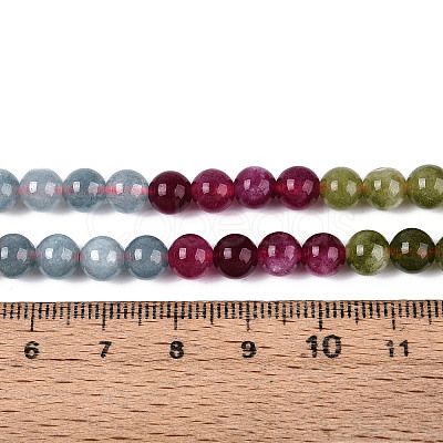 Natural White Jade Beads Strands G-Z097-A01-6mm-C-1