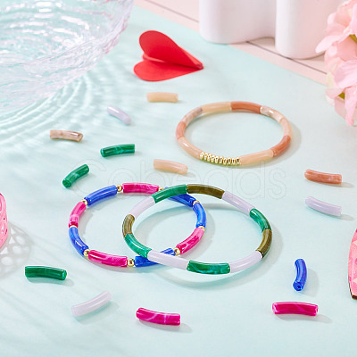 100Pcs Two Tone Acrylic Beads MACR-TA0002-80-1