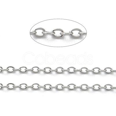 Tarnish Resistant 304 Stainless Steel Cable Chains CHS-K002-32-1