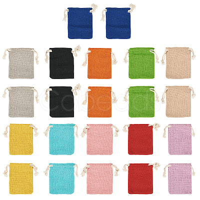 22Pcs 11 Colors Rectangle Cloth Packing Pouches ABAG-TA0001-87A-1