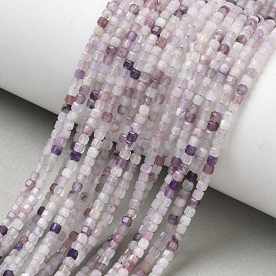 Natural Lepidolite Stone Beads Strands G-RM241221-K14-1