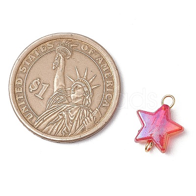 Transparent Acrylic Star Connector Charms PALLOY-JF03548-1