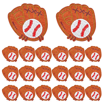 20Pcs Polyester Iron on/Sew On Patches PATC-ME0001-04-1