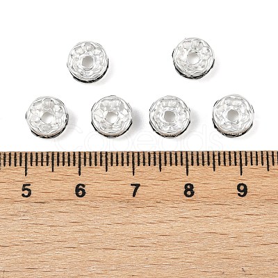 Brass Grade A Rhinestone Spacer Beads RB-A014-Z8mm-02S-1