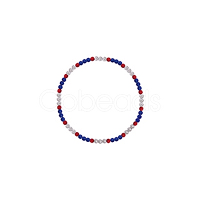 Polymer Clay Rhinestone Round Beaded Necklaces NJEW-SW00049-02-1