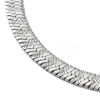 Non-Tarnish 304 Stainless Steel Herringbone Chain Necklaces LS-NJEW-P282-01P-1