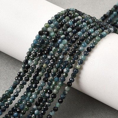 Natural Blue Tourmaline Beads Strands G-G259-D10-2mm-1