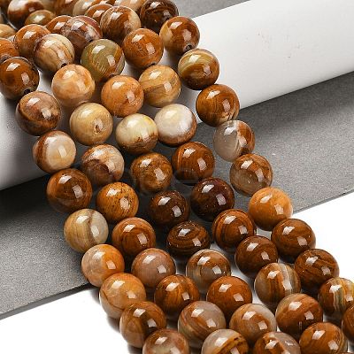 Natural Wood Lace Stone Beads Strands G-B128-A04-04-1