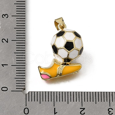 Brass Enamel Pendants KK-C262-10B-G-1