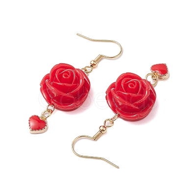 Resin Pendants Earrings EJEW-JE06014-1