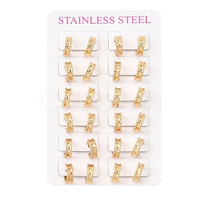 201 Stainless Steel Hoop Earrings SA-CBA4A0D-04G-1