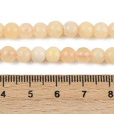 Natural Yellow Calcite Beads Strands G-C251-A01-6mm-1