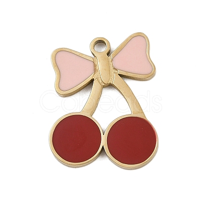 304 Stainless Steel Enamel Pendants LS-STAS-I338-01G-02-1