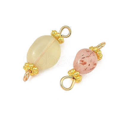 Natural Gemstone Beaded Connector Charms PALLOY-JF06057-1