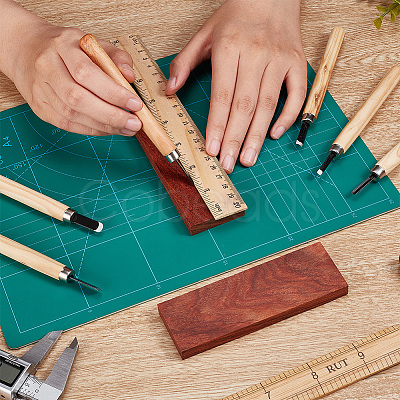 Unfinished Sandalwood for Knife Handle Crafts WOOD-WH0036-07-1