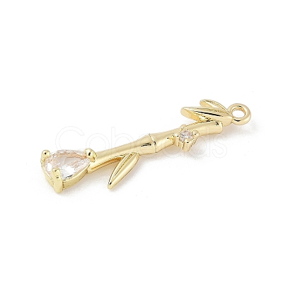 Brass Micro Pave Cubic Zirconia Pendants KK-M326-13B-G-1